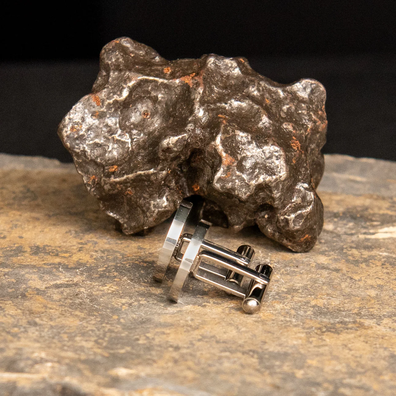 Muonionalusta Meteorite Cufflinks - Image 3