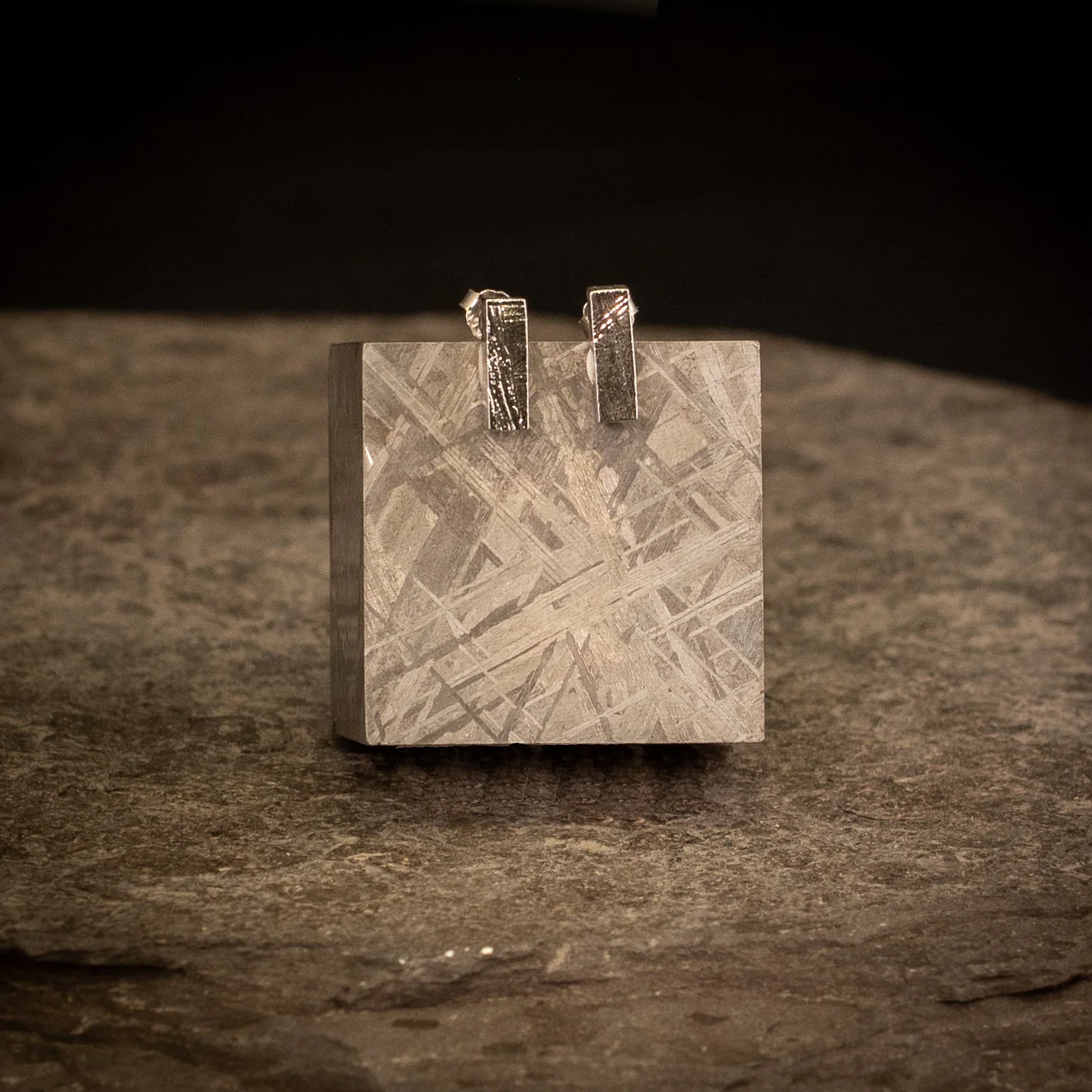 Muonionalusta Meteorite Stick Studs Earrings - Image 3